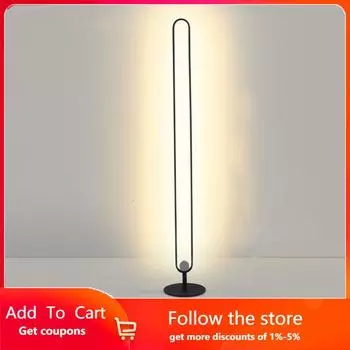 Современные светодиодные напольные лампы RGB с дистанционным управлением, красочные напольные лампы для декора гостиной, спальни в минималистском стиле, Alexa Light EU plug