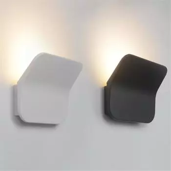 Современные светодиодные настенные лампы для помещений, прикроватные светильники для спальни, настенные светильники для коридора, освещение 6 Вт, 12 Вт, светодиодные настенные лампы, алюминиевые бра 12W&Warm White (2700-3500K) белый