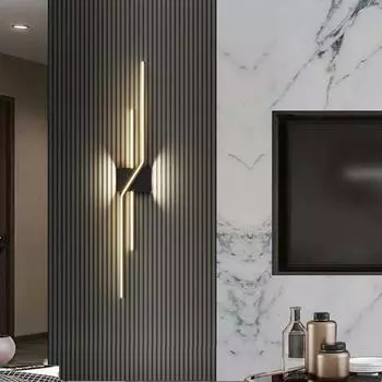 Современные светодиодные настенные светильники черно-белые для гостиной, столовой, спальни, прикроватные светильники для крыльца, прихожей, домашний декор, внутреннее освещение, настенное бра Warm White