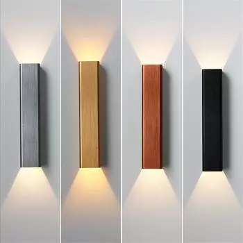 Современные светодиодные настенные светильники для помещений мощностью 12 Вт, 18 Вт, с верхним и нижним освещением, алюминиевые бра, настенные светильники для коридора, гостиной, балкона Warm White (2700-3500K)