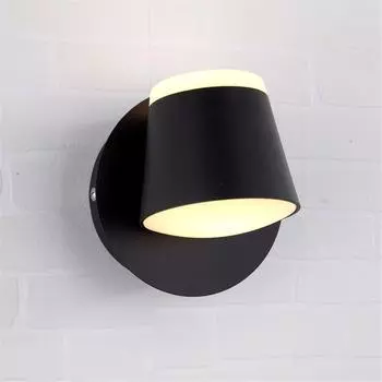 Современные светодиодные настенные светильники для внутреннего использования, зеркало в ванной, лампа на прикроватной тумбочке в спальне, настенные светильники из алюминия и акрила, вращающиеся Warm White (2700-3500K)