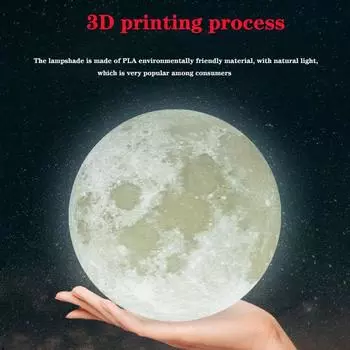 Современные светодиодные подвесные светильники 3D-печать креативная лунная люстра для дома гостиная столовая спальня интерьер декоративные Cold White