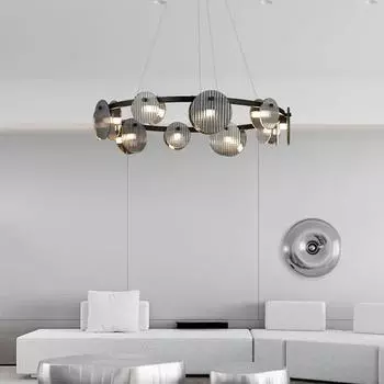 Современные светодиодные подвесные светильники для домашнего декора, стеклянная люстра, минималистский подвесной светильник для кухни, спальни, гостиничного номера, скандинавский подвесной светильник 3 COLOUR LIGHT
