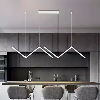 Современные светодиодные подвесные светильники для домашнего декора 90 см, 2 светильника, освещение гостиной, люстра, бар отеля, кабинет, спальня, внутренние лампы Warm white-No RC
