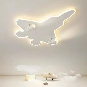 Современные светодиодные потолочные светильники Креативные самолеты Детские спальни домовладельцев Мультяшные светильники Домашнее украшение Внутреннее освещение Cold White(no RC)