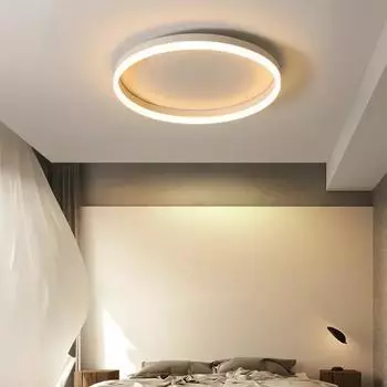 Современные светодиодные потолочные светильники, люстры, светильники для гостиной, столовой, кухни, спальни, потолочный светильник, простой круглый домашний декор, внутреннее освещение Warm White
