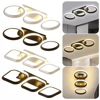 Современные светодиодные потолочные светильники, внутреннее освещение, люстра, потолочный светильник, минималистичный, энергосберегающий, квадратный, круглый для гостиной, спальни