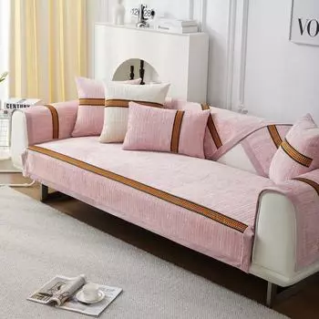 Современные толстые бархатные чехлы на угловой диван для гостиной, 4-местный, нескользящий, 2-3-местный, чехол для дивана, защита для мебели, кресла Cushion cover30x50cm