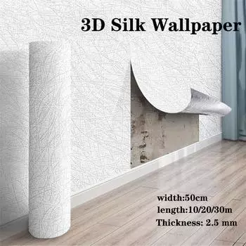 Современные утолщенные самоклеящиеся 3D льняные шелковые обои для гостиной, спальни, фон, настенная наклейка, украшение для дома 10m