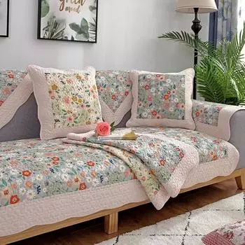 Современные жаккардовые коврики для дивана в деревенском стиле, удобные, мягкие, нескользящие, дышащие, полотенце для дивана, универсальный декор для гостиной 70x70cm 1pcs