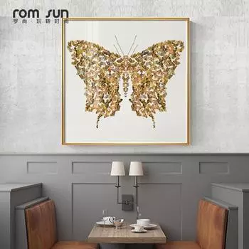 Современные золотые крылья бабочки, холст, картина, креативный постер и принт, большой размер, настенные художественные фотографии для гостиной, уникальный декор 21cm30cm NoFrame