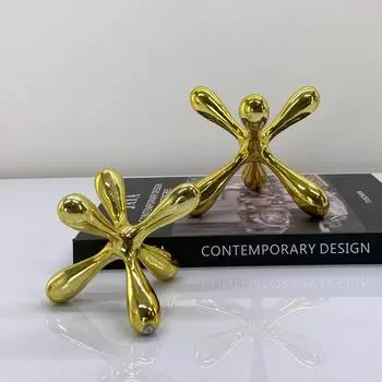 Современные золотые смоляные креативные художественные украшения для дома, модель комнаты, офисное здание, мягкие украшения, офисная мебель для продаж