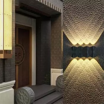 Современный 4 Вт 6 Вт светодиодный уличный водонепроницаемый настенный светильник, внутренний настенный светильник, крыльцо, садовый светильник, освещение коридора, алюминиевое настенное бра Warm white light