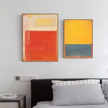 Современный абстрактный цветной холст, художественный постер и принт, скандинавский холст, картина, настенная картина для гостиной, украшение дома 21cm30cm NoFrame