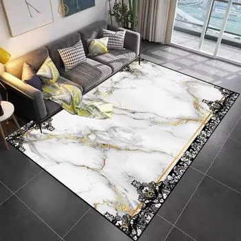 Современный абстрактный ковер Роскошная гостиная Большая площадь плюшевые ковры Нескользящий декор спальни Прикроватный ковер Моющаяся подушка для балкона 60x90cm door mat