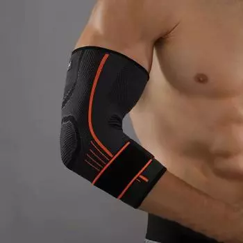 Современный эластичный бандаж для поддержки локтя, удобный в ношении, гибкий эластичный бандаж для локтя, компрессионный бандаж XL чёрный
