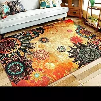 Современный бохо в стиле ретро, абстрактный коврик для пола в гостиной, устойчивый к пятнам ковер для дома, дома, дома, дома, дома, спальни, декора, большой ковер 40x60cm