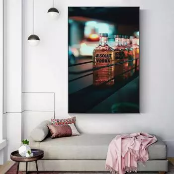 Современный бокал для вина, фреска для гостиной, плакат, настенная картина, художественная декоративная картина, украшение для дома без рамки 21*30cm