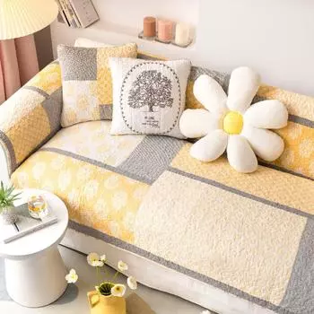 Современный чехол для дивана, чехлы для угловых диванов из стираного хлопка для гостиной, универсальный нескользящий чехол для дивана на четыре сезона, 1/2/3-местный диван 45x45cm pillowcase