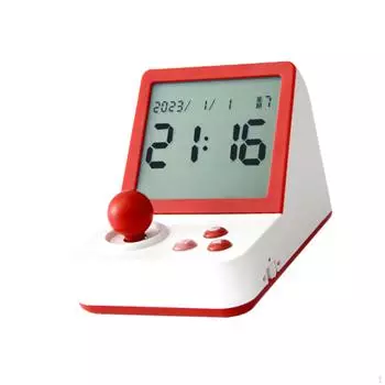 Современный цифровой будильник для спальни и офиса белый