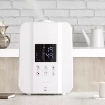 Современный деко большой емкости год компактный гибридный таймер с пультом дистанционного управления стальной осциллятор увлажнитель, [1 гарантия] (Модель белого/нержавеющего цвета)