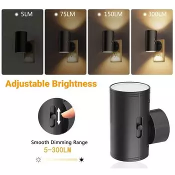 Современный дизайн ночника автоматическое включение/выключение регулируемая яркость 3000K теплый свет без мерцания ванные комнаты датчик света настенная розетка лампа EU