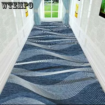 Современный длинный ковер для прихожей, украшение для дома, коридора, лестницы, ковер для прохода, балкона, коридора, нескользящие коврики W80*H200CM