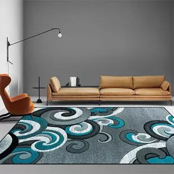 Современный домашний декор, ковер для гостиной, большой коврик для журнального столика, нескользящий круглый коврик для комнаты, круглый коврик для стула, моющийся, настраиваемый 60cm 23.62 in