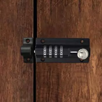 Современный дверной болт с кодовым замком, высокопрочный противоударный нет чёрный