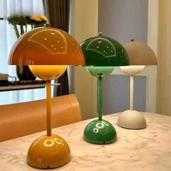 Современный грибной бутон цветка перезаряжаемые светодиодные настольные лампы настольная ночная лампа для спальни столовая сенсорный ночник простой домашний декор