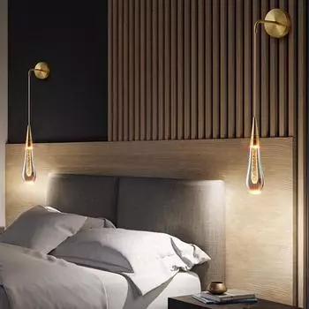 Современный хрустальный настенный светильник, хрустальные настенные бра, настенный светильник для гостиной, спальни, прикроватная тумбочка, украшение для внутреннего освещения white light чёрный