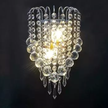 Современный хрустальный настенный светильник, скандинавский настенный светильник для гостиной, спальни, столовой, ресторана, прикроватной тумбочки для прихожей, бра, домашний декор E14