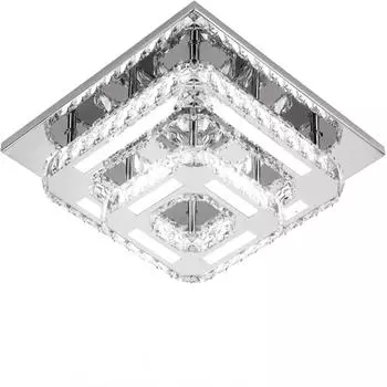 Современный хрустальный потолочный светильник из нержавеющей стали. Роскошные светодиодные люстры для скрытого монтажа. Потолочный светильник для спальни. Столовая. Спальня. Прихожая. Гостиная.