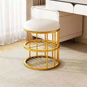 Современный и минималистский домашний диван-табурет, журнальный столик, небольшая скамейка, креативный круглый табурет для переодевания обуви в гостиной розовый