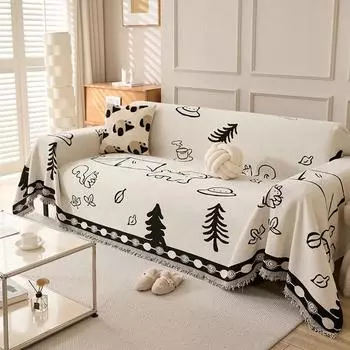 Современный и простой чехол для дивана из шенилла с рисунком, универсальный, противоскользящий и пылезащитный кожаный чехол для дивана в гостиной 180x130