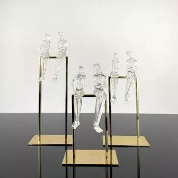 Современный и простой новый китайский стиль смолы детские возлюбленные украшения кабинет гостиная ТВ станция книжный шкаф модные легкие украшения