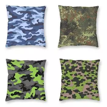 Современный камуфляжный чехол для подушки из полиэстера в стиле милитари, наволочка для спальни, домашний декор 40x40cm