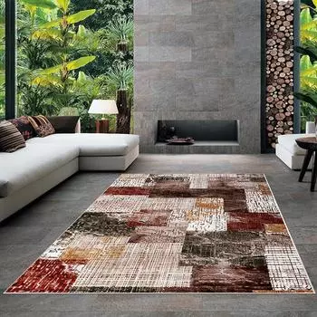 Современный ковер для гостиной с нескользящим основанием, который необходимо распечатать с помощью цветной цифровой печати с рисунком.