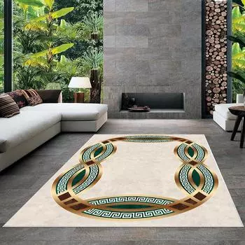 Современный ковер для гостиной с нескользящим основанием, который необходимо распечатать с помощью цветной цифровой печати с рисунком.