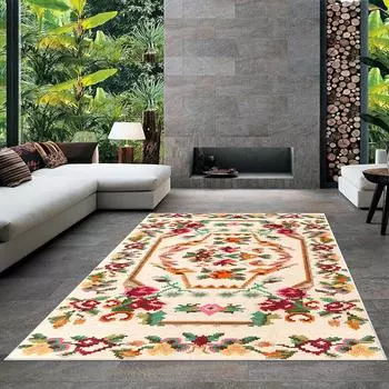 Современный ковер для гостиной с нескользящим основанием, который необходимо распечатать с помощью цветной цифровой печати с рисунком.