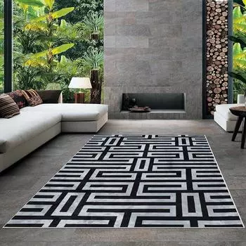 Современный ковер для гостиной с нескользящим основанием, который необходимо распечатать с помощью цветной цифровой печати с рисунком.