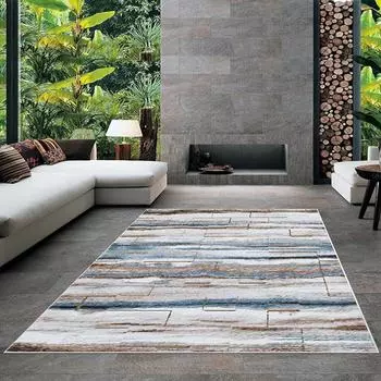 Современный ковер для гостиной с нескользящим основанием, который необходимо распечатать с помощью цветной цифровой печати с рисунком.