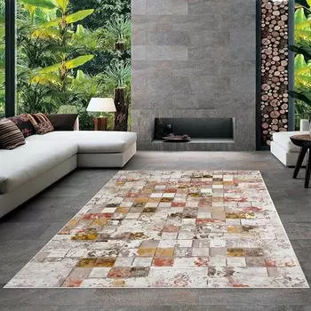 Современный ковер для гостиной с нескользящим основанием, который необходимо распечатать с помощью цветной цифровой печати с рисунком.
