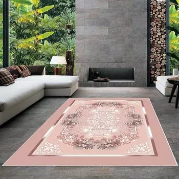 Современный ковер для гостиной с нескользящим основанием, который необходимо распечатать с помощью цветной цифровой печати с рисунком.