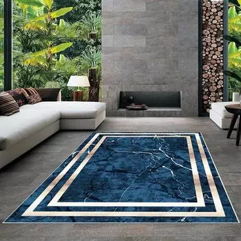 Современный ковер для гостиной с нескользящим основанием, который необходимо распечатать с помощью цветной цифровой печати с рисунком.