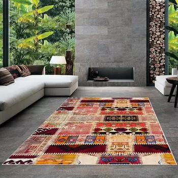 Современный ковер для гостиной с нескользящим основанием, который необходимо распечатать с помощью цветной цифровой печати с рисунком.