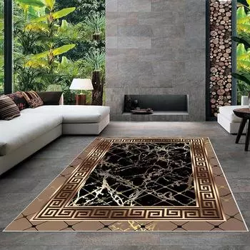 Современный ковер для гостиной с нескользящим основанием, который необходимо распечатать с помощью цветной цифровой печати с рисунком.