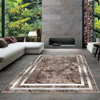 Современный ковер для гостиной с нескользящим основанием, который необходимо распечатать с помощью цветной цифровой печати с рисунком.