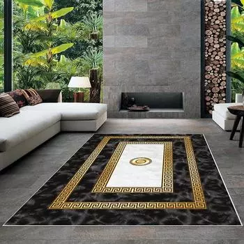 Современный ковер для гостиной с нескользящим основанием, который необходимо распечатать с помощью цветной цифровой печати с рисунком.