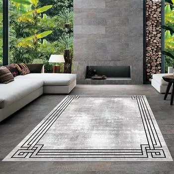 Современный ковер для гостиной с нескользящим основанием, который необходимо распечатать с помощью цветной цифровой печати с рисунком.